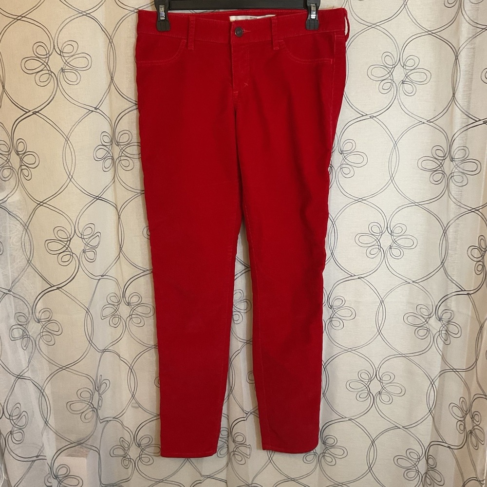 Women's Abercrombie And Fitch Red Corduroy Pants Size 4